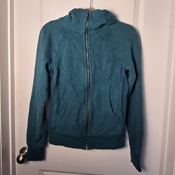 Lululemon Scuba Hoodie *Light Cotton Fleece - 4 Heathered Desert Teal - Picture 3 of 9